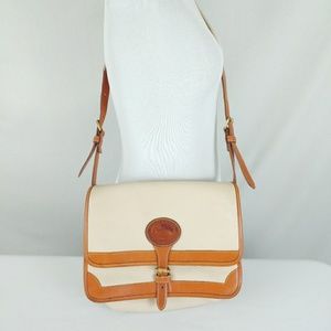 Vintage Dooney & Bourke Beige Leather Purse Bag